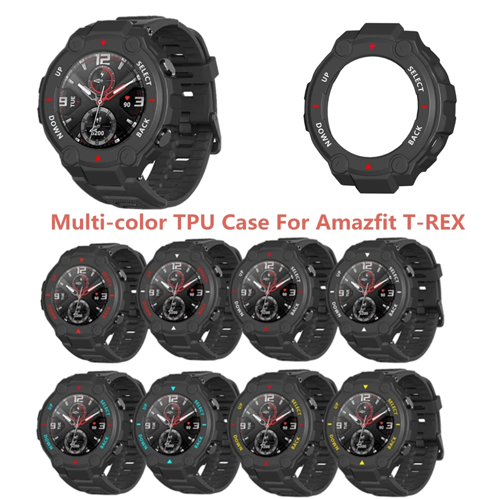 Protective Case Cover For Xiaomi Huami Amazfit T-Rex Smartwatch Replacement Hard Protection Cases Bumper Wristband Accessories