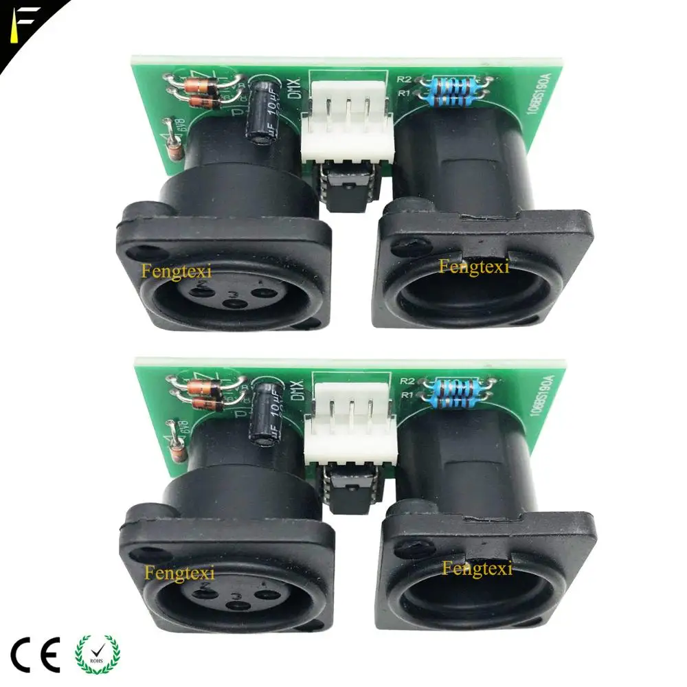 Signal Connect Board Parte, pouco PCB, 3pin XLR DMX Connector com substituição Chip Board Repair, 7R, 5R, 200,230, DMX512, 2pcs