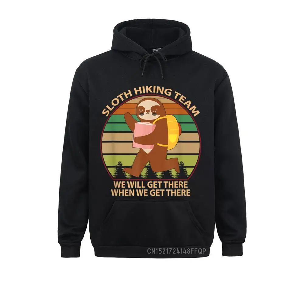 Sloth Hiking Team Outdoors Camping Lover Gift Pullover Sweatshirts Long Sleeve Printing Men Fall Hoodies Personalized