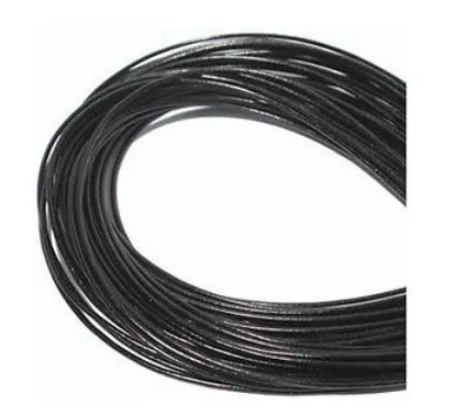 

hgrt3le 1mm Black Free shiping Genuine Round 100% COW Real Leather Jewelry Cord String For Bracelet & Necklace