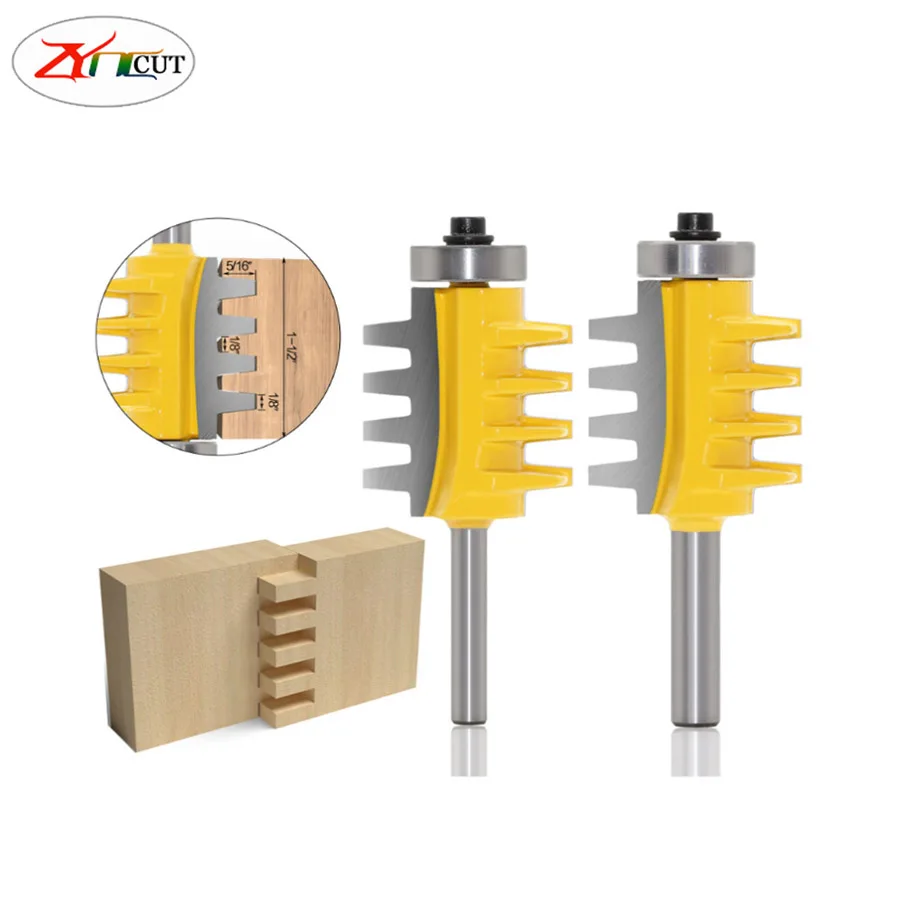 6mm 8mm Shank aper tenon and tenon cutter splicing finger joint cutter engraving machine woodworking milling cutter