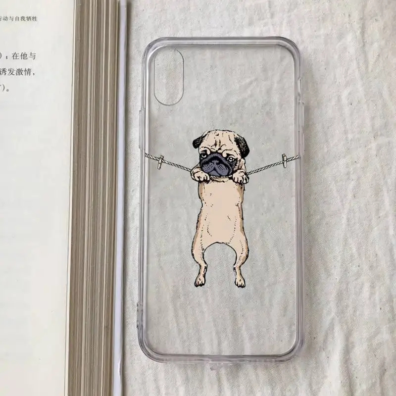 cute pug dog Phone Case for iPhone 11 12 13 mini pro XS MAX 8 7 6 6S Plus X 5S SE 2020 XR case