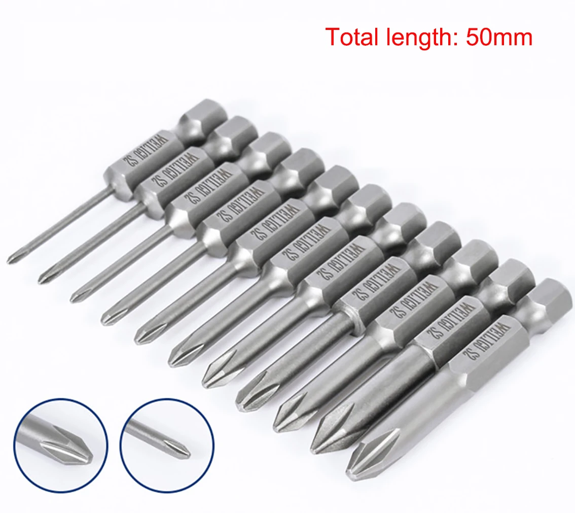 Phillips Screwdriver Bits for Electric Drill 1/4