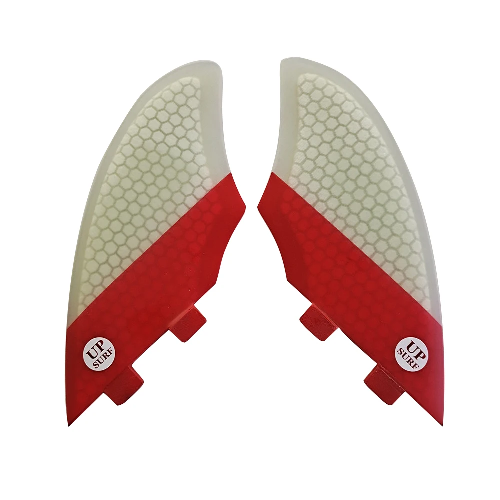 Double Tabs Red color fin  with Knubster Centre Kneel Fin UP-surf matching  Surf fins  Keel Fin Surfboard finsin surfing