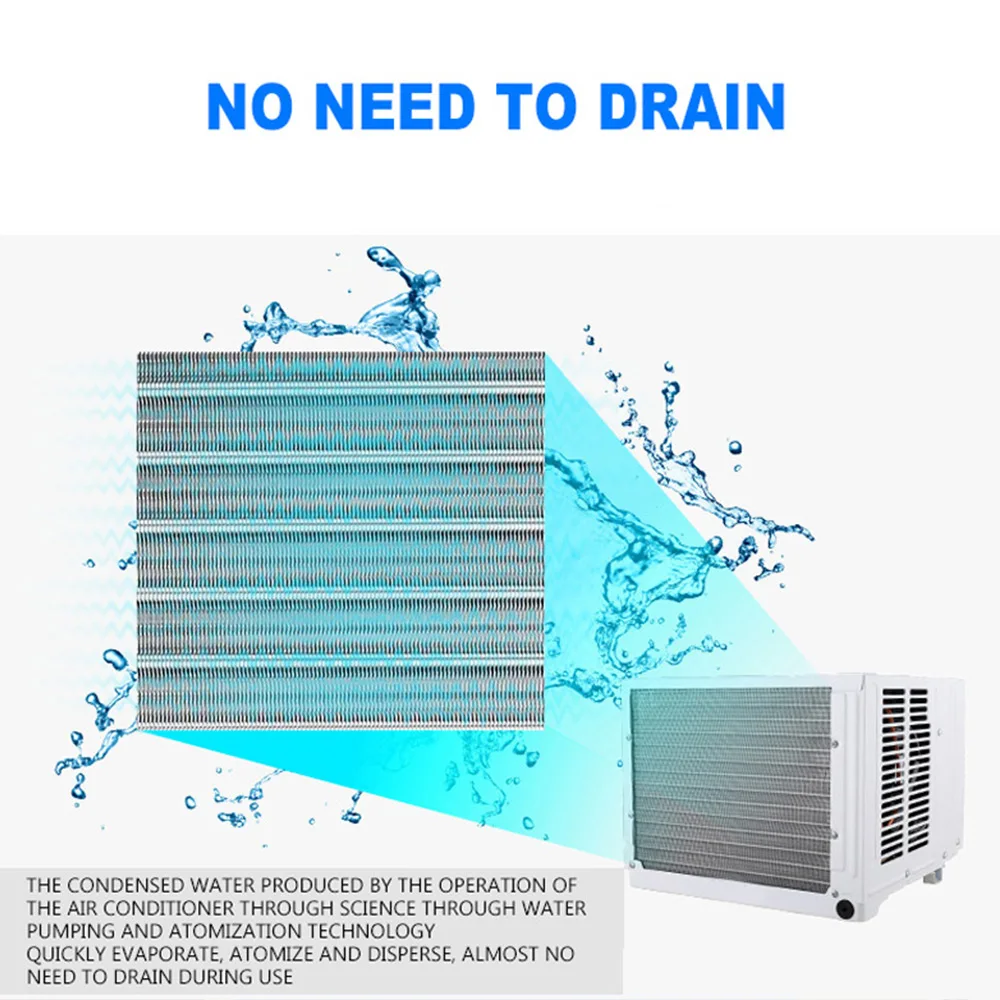 เครื่องปรับอากาศขนาดเล็ก1แรงม้าประเภทหน้าต่างในครัวเรือนหน้าต่างเครื่อง Air Cooler แบบบูรณาการอุปกรณ์ทำความเย็น