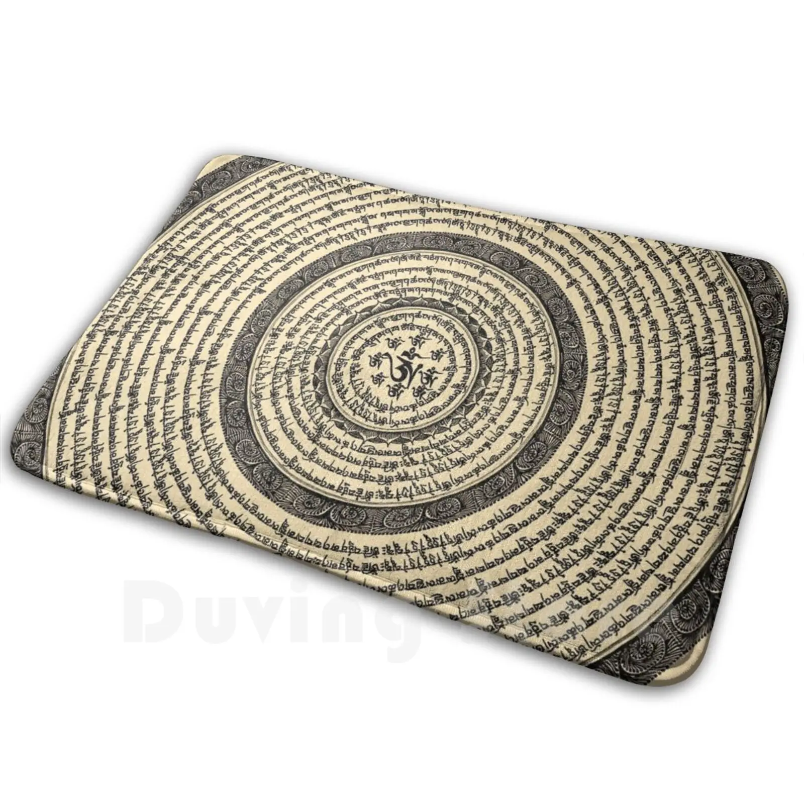 

Om Mani Mandala | Ink And Bone Carpet Mat Rug Cushion Soft Mandala Buddhist Om Om Mani Padme Hum Traditional Mandala