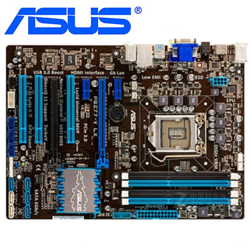 

ASUS P8Z77-V LX Motherboards LGA 1155 DDR3 32GB For Intel Z77 P8Z77-V LX Desktop Mainboard Systemboard SATA III PCI-E X16 Used