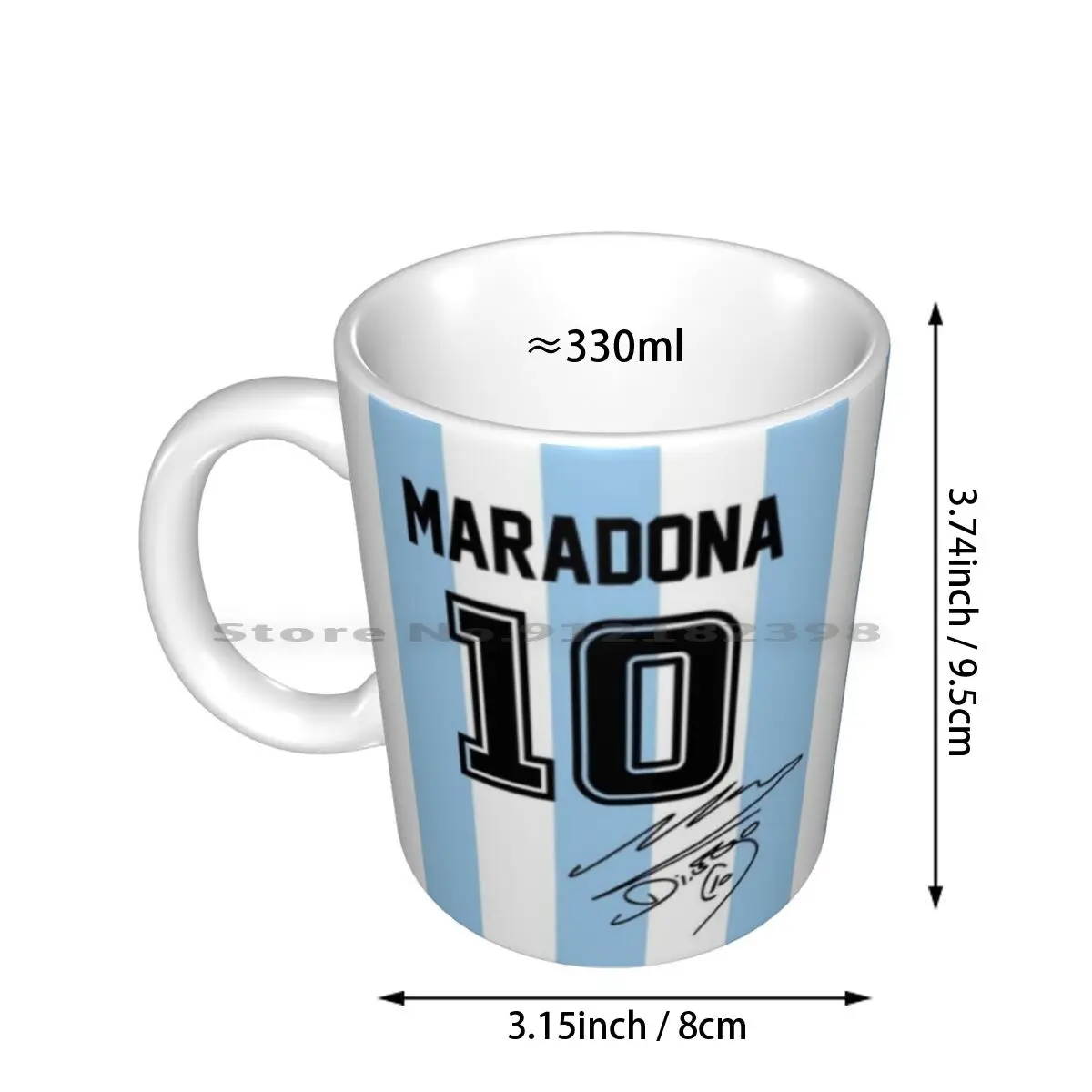 Maradona Jersey Ceramic Mugs Coffee Cups Milk Tea Mug Maradona Diego Diego Maradona Diego Maradona Ten Ten Argentina N10