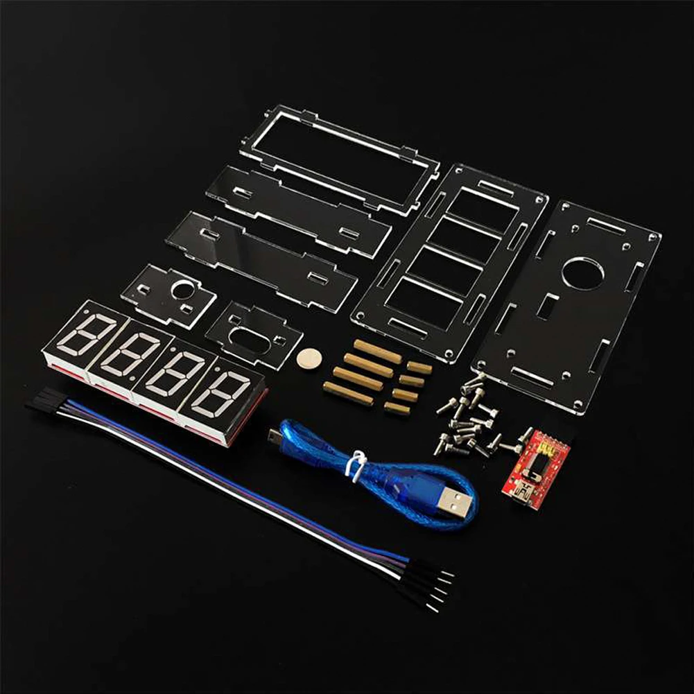 Keyes Kit orologio elettronico intelligente a cifre intelligenti per Arduino fai da te che mostra la temperatura del tempo luminosità sveglia Timekeeper