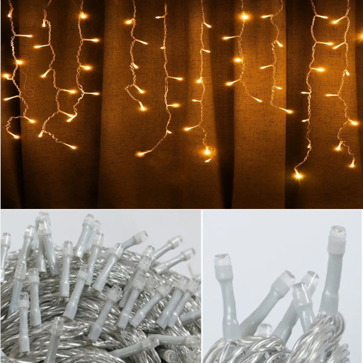 Christmas Decoration House Free Shipping Garlands For New Year Wave Lighting Strings 0.5-0.7M Droops Wedding Decoration