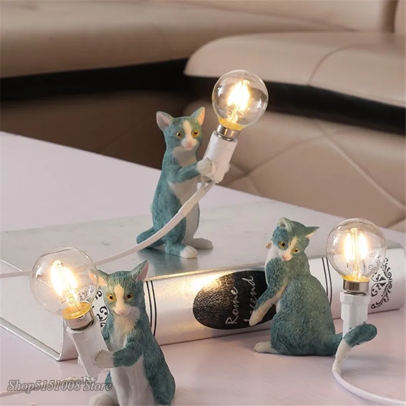 Imagem -03 - Luminária de Mesa em Resina com Animais Luminária de Mesa Decorativa para o Quarto das Crianças Luz Noturna