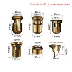1PC Brass Floor Drains Core Deodorant Valve Strainer Plug Siphon Sink Filter for Shower Kitchen Balcony Washing Machine Hardware