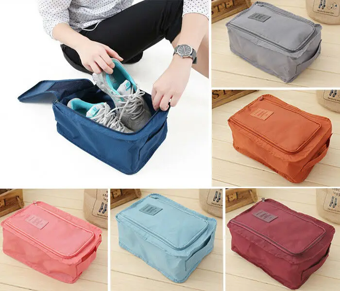 New Storage Bags Waterproof Football Shoe Bag Travel Boot Rugby Sports Gym Carry Storage Case Box Solid Zipper Travel Pouch 2021