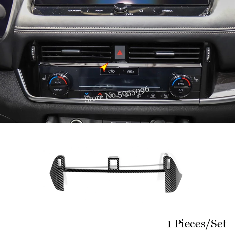 

For Nissan Rogue X-Trail T33 2021-2023 2024 ABS Carbon fiber Car middle air outlet Decoration Cover Trim Car Styling Accessories