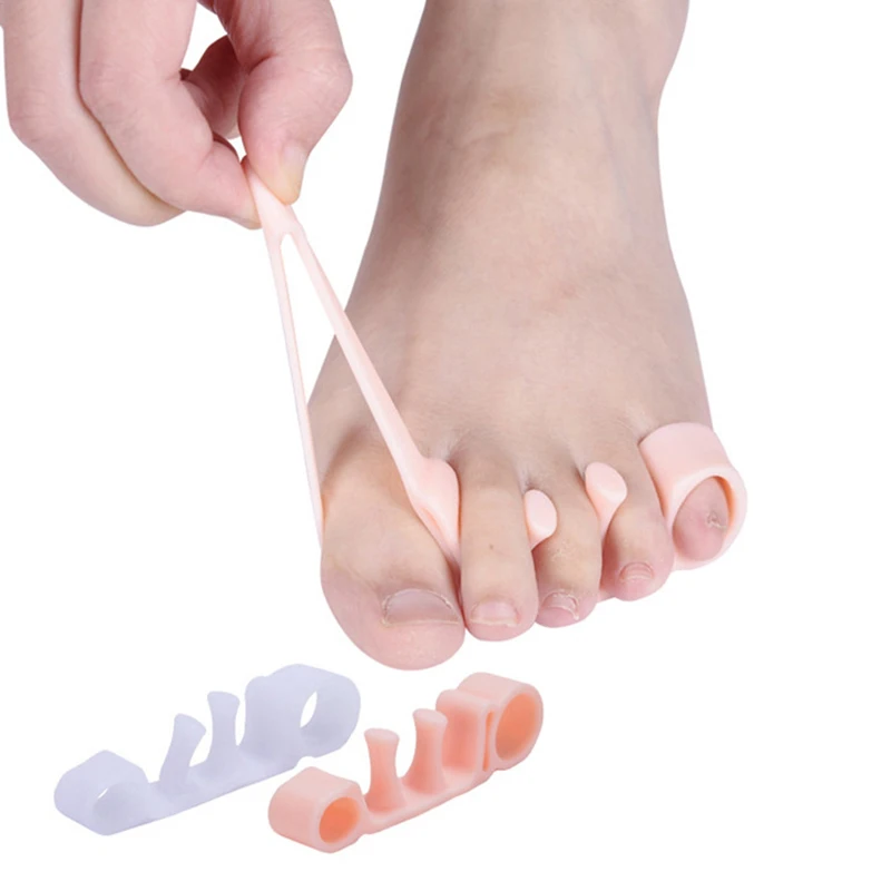 

1 Pair Soft Silicone Toe Separators Elastic Bunion Corrector Orthotics Toe Straighteners Relieve Foot Pain Unisex