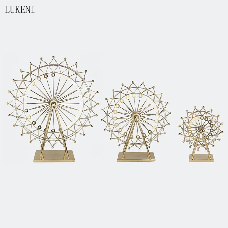 European-style Creative Ferris Wheel Decoration Model Room Decorations Soft Furnishings Home Room Bedroom Iron Decorations