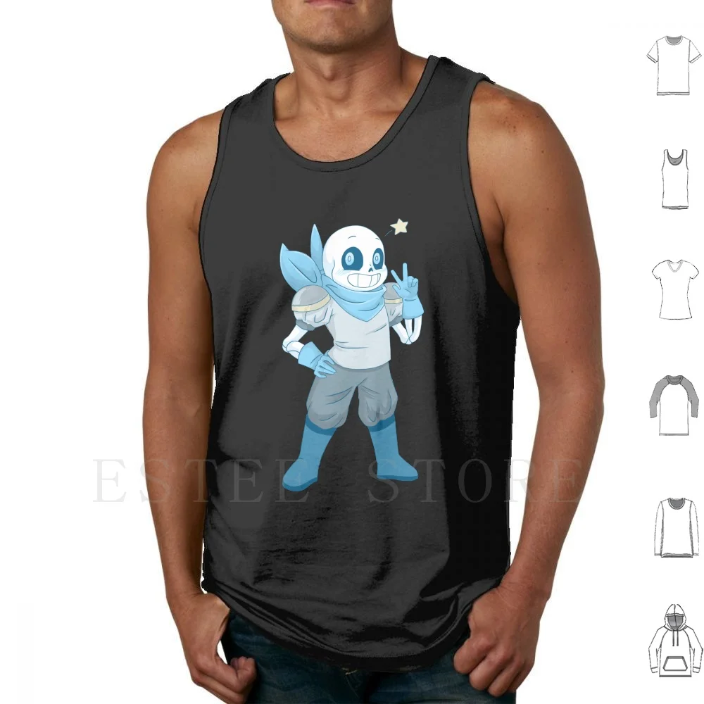 Underswap Sans Tank Tops Vest Cotton Undertale Underswap Sans Sans The Skeleton Underswap Sans