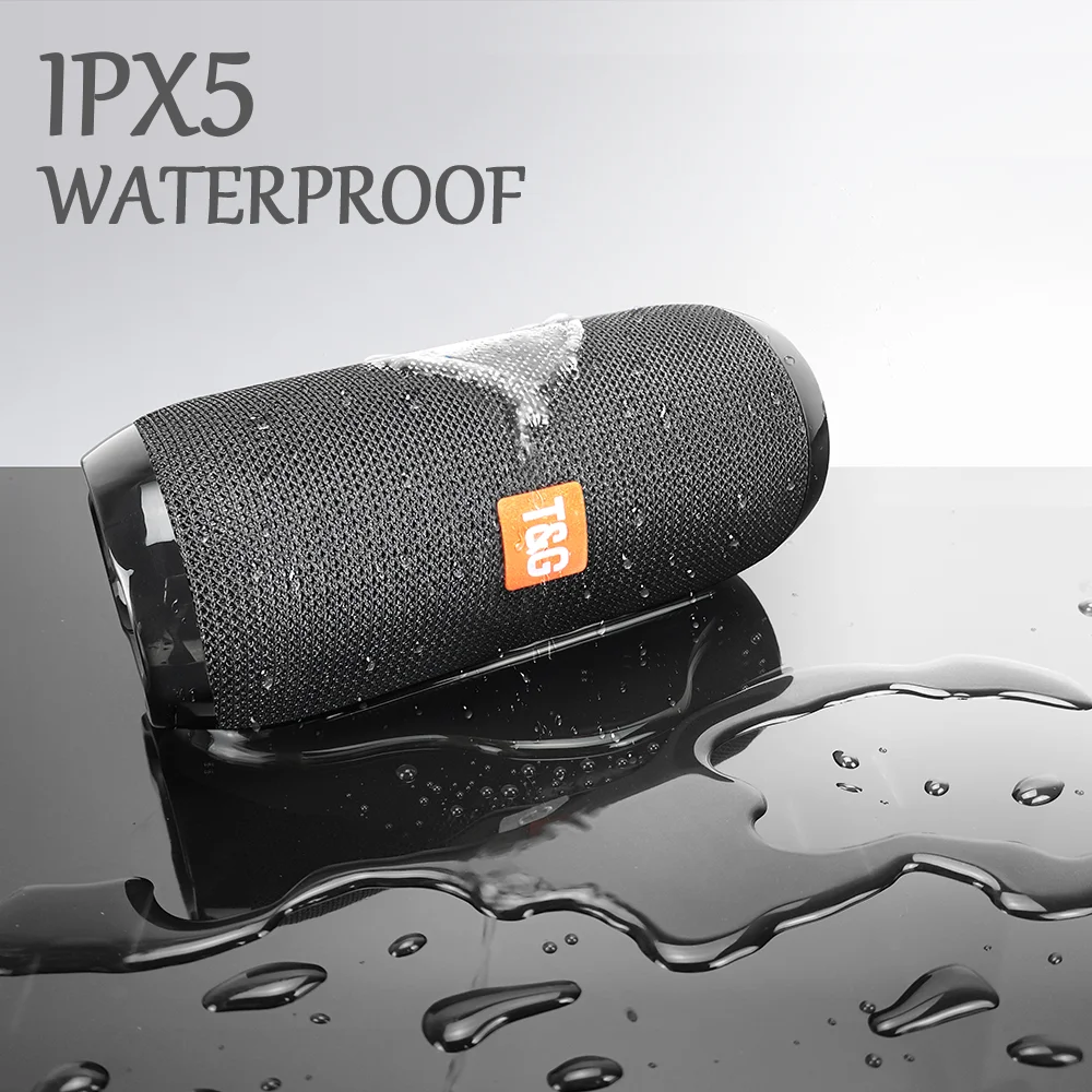 TG117 مكبر صوت خارجي 10 واط USB مقاوم للماء محمول Hifi عمود لاسلكي مكبر صوت يدعم بطاقة TF راديو FM مدخل Aux