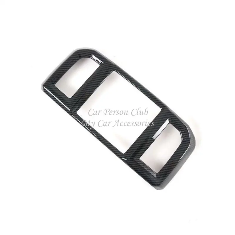 ABS Carbon Fiber Rear Row USB Air Condition Outlet Vent Cover Trims For Ford F150 2017-2020 Raptor Car Interior Accessories