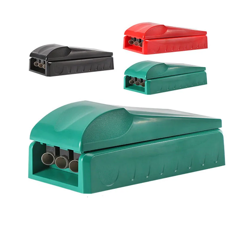 1Pc Triple Tubes Cigarette Rolling Machine Portable Tobacco Roller Cigarette Rolling Maker Tool For Cigarette Making 8.0MM