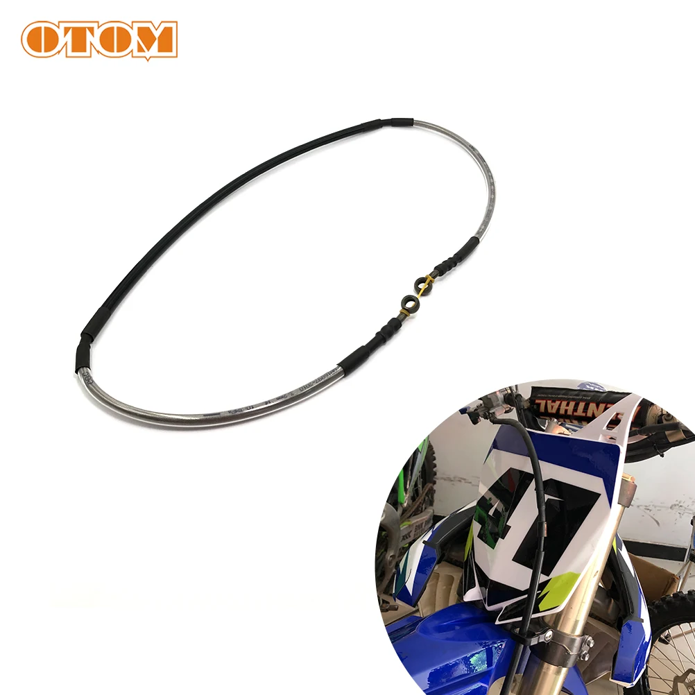 OTOM Motorcycle Front Brake Hose Braided Hydraulic Oil Pipe Lines 5XC-25872-L0-00 For YAMAHA YZ125 YZ250 YZ250F YZ450F YZ250FX