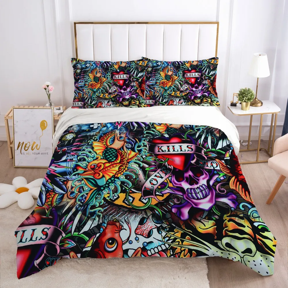 3D Bedding Sets Duvet/Quilt Cover Set Comforter Bed Linen Pillowcase King Queen Double Size Modern Abstact Design Home Texitle