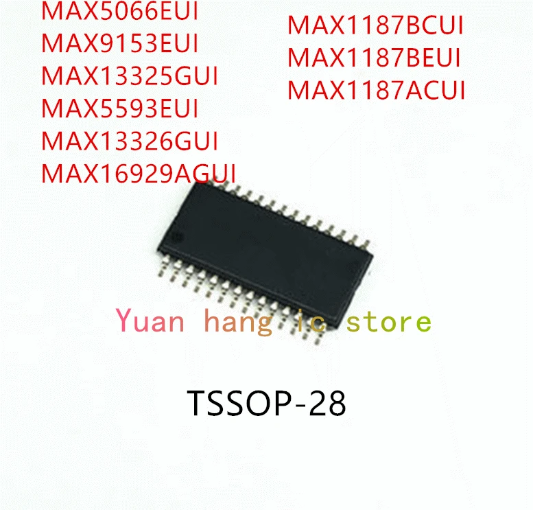 10 قطعة MAX5066EUI MAX9153EUI MAX13325GUI MAX5593EUI MAX13326GUI MAX16929AGUI MAX1187BCUI MAX1187BEUI MAX1187ACUI IC