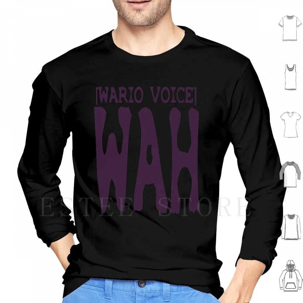 Wario Voice Shirt Hoodies Video Games Super Smash Bros Funny Nerd Dork Geek Waluigi Nes Gameboy Bros Luigi Wario