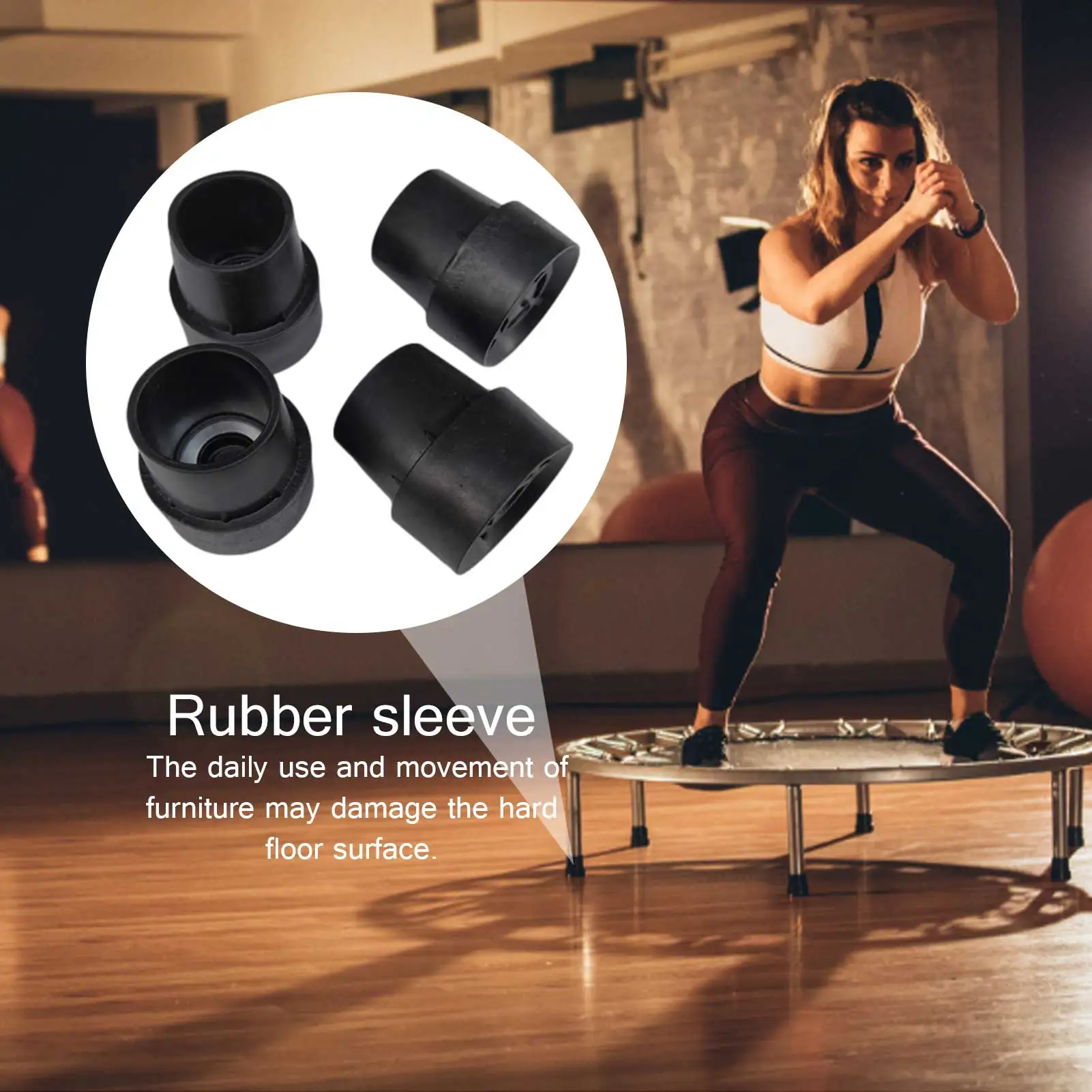 10PCS Trampoline Foot Pad Trampoline Rubber Cover Jumping Bed Plastic Mat Non-slip Mat Mute Base Pipe Cover Accessories