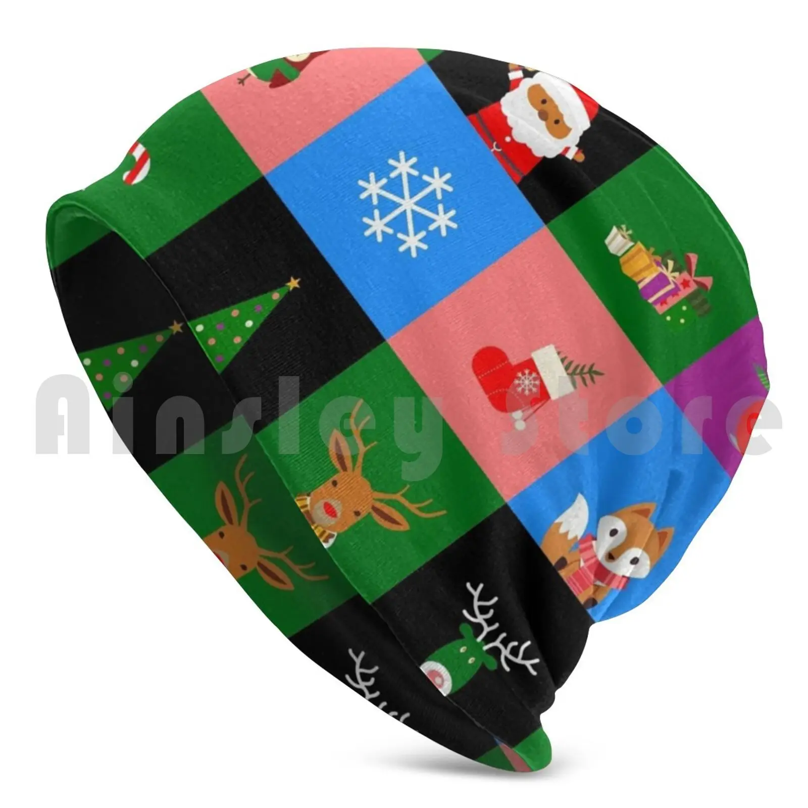 African Santa Claus Colorblock Hat Hat African Santa Claus Colorblock Noel African American Santa