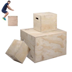 16X18X20 /16X20X24 inch Wooden Plyo Box， Home Gym Fitness Plyometric Box Multiple Choice 3 in 1， Heavy Duty Wood Jump Box