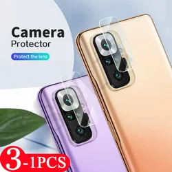 Protecteur d'objectif de caméra, 5 pièces, film de protection d'écran en verre pour Redmi note 10 9 pro max 5G 10S 9S note 9T 8 8T 7