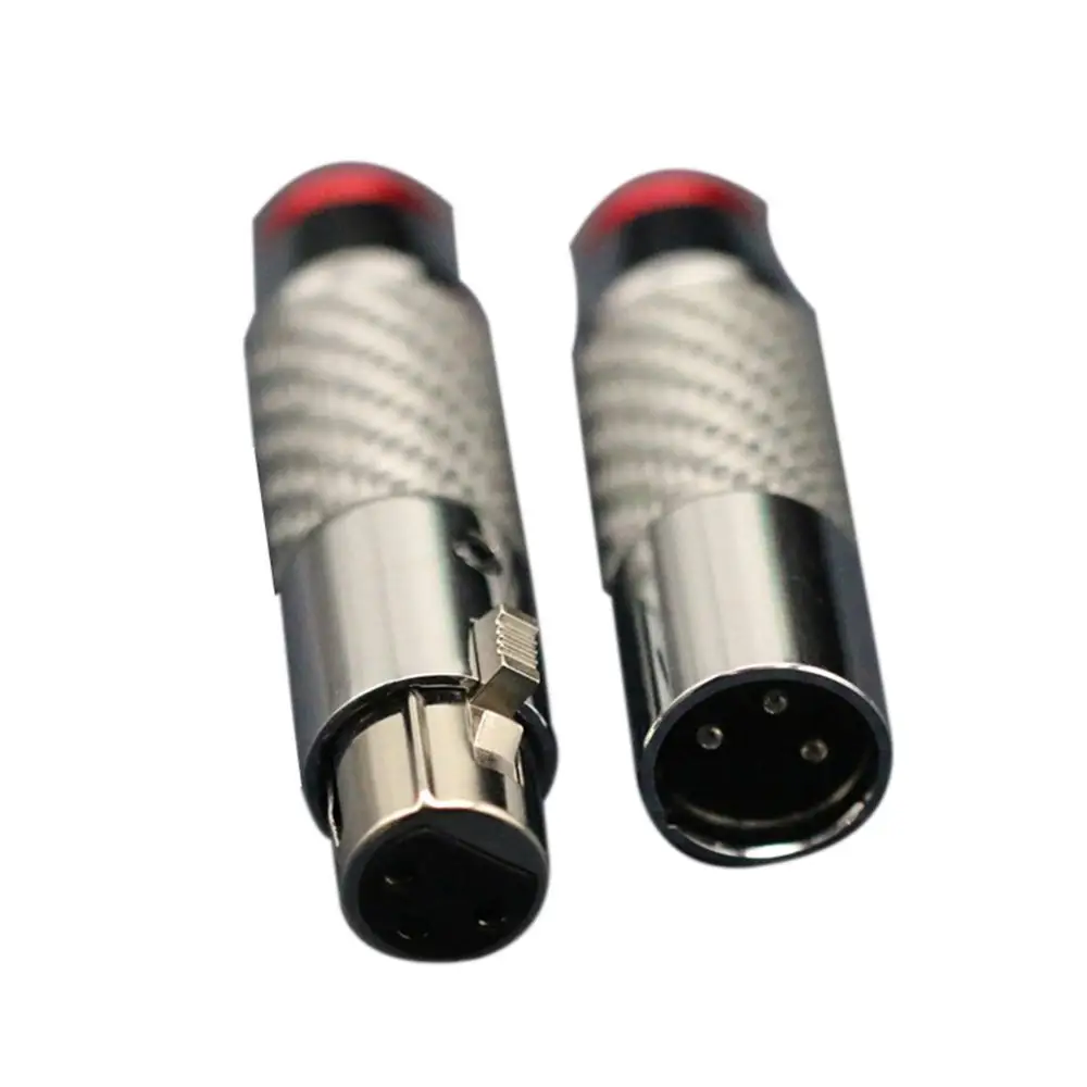 Haldane 4 ชิ้นไฮไฟ 3 พินคาร์บอนไฟเบอร์ XLR ปลั๊กไมโครโฟน XLR ชายและหญิงสําหรับ DIY XLR Balanced Cabl