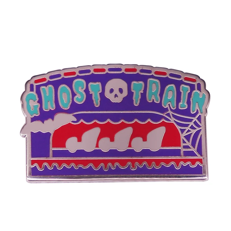 Ghost train enamel pin Halloween badge