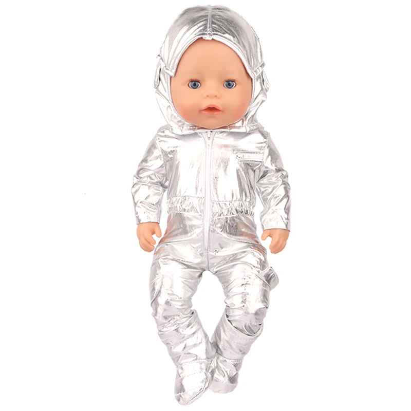 2021 New Individuality Space Flight Suit  Fit For 43cm Baby Doll 17 Inch Ameican Doll 4 Colors Doll Clothes Accessories Toy