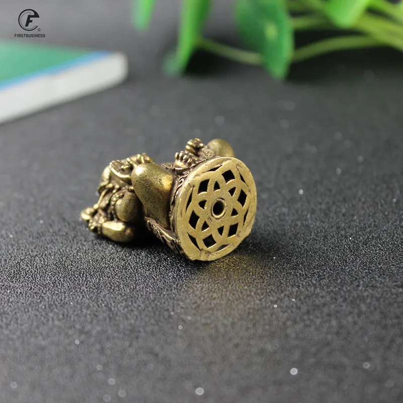 Gold Lord Ganesha Buddhas Statue Elephant God Sculptures Ganesh Figurines Pure Copper Home Garden Buddha Decoration Model Gift