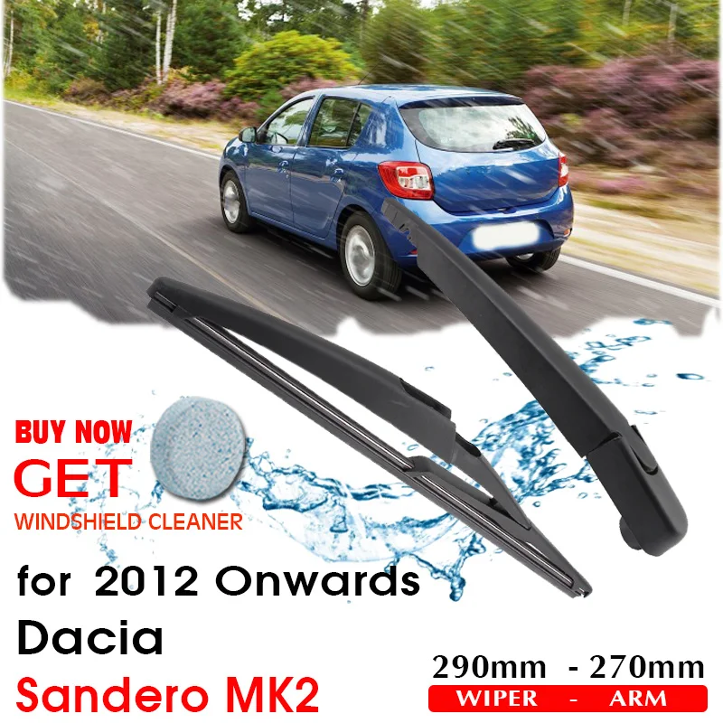 

Car Wiper Blade Rear Back Window Windscreen Windshield Wiper Auto Accessories For Dacia Sandero MK2 Hatchback 290mm 2012 Onwards