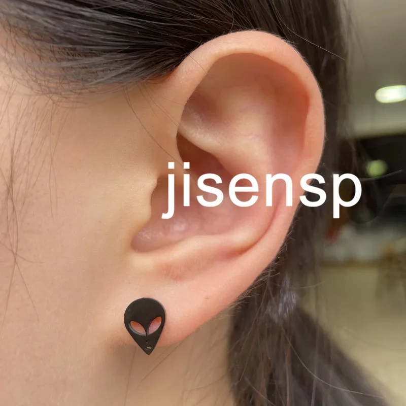 Lovely Stainless Steel Earrings for Women Fashion Jewelry 2026 Punk Paw Lighter Rocket Earings Spider Web Studs Christmas Gifts