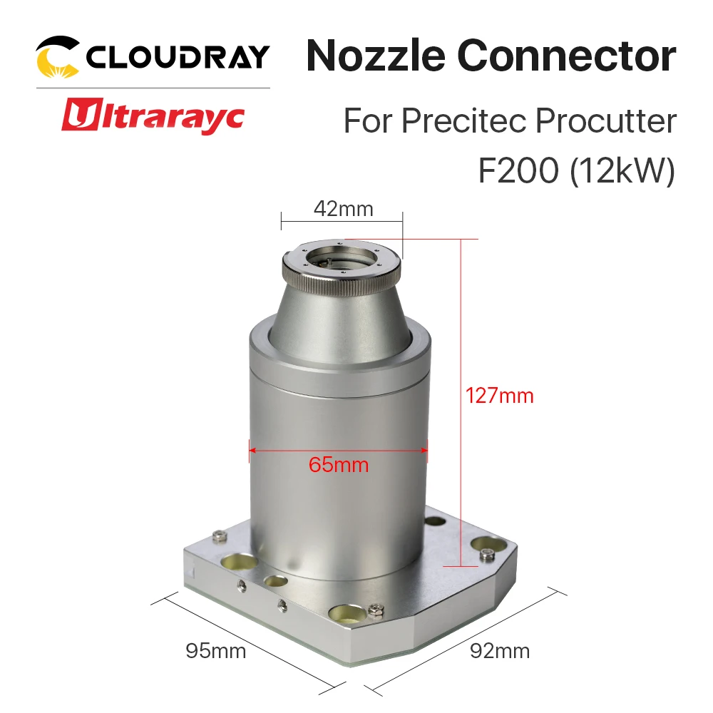 Imagem -04 - Conector 6kw do Bocal de Ultrarayc & 12kw & 15kw Opcional para a Cabeça F150 do Laser de Precitec Proutter & F200 para a Máquina de Corte da Fibra