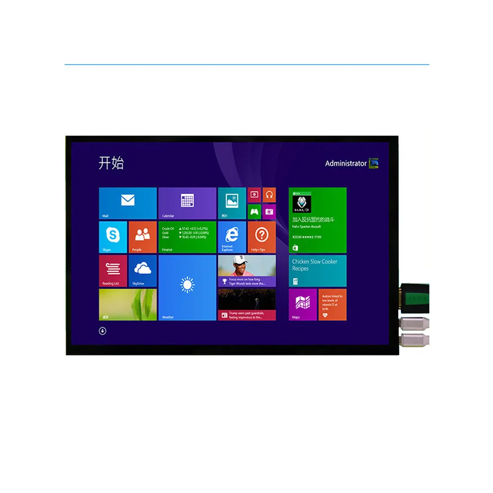 10.1 Inch Capacitive Touch Layar 1280*800 Layar Sentuh Layar untuk Raspberry Pi Dukungan untuk Windows Cabut