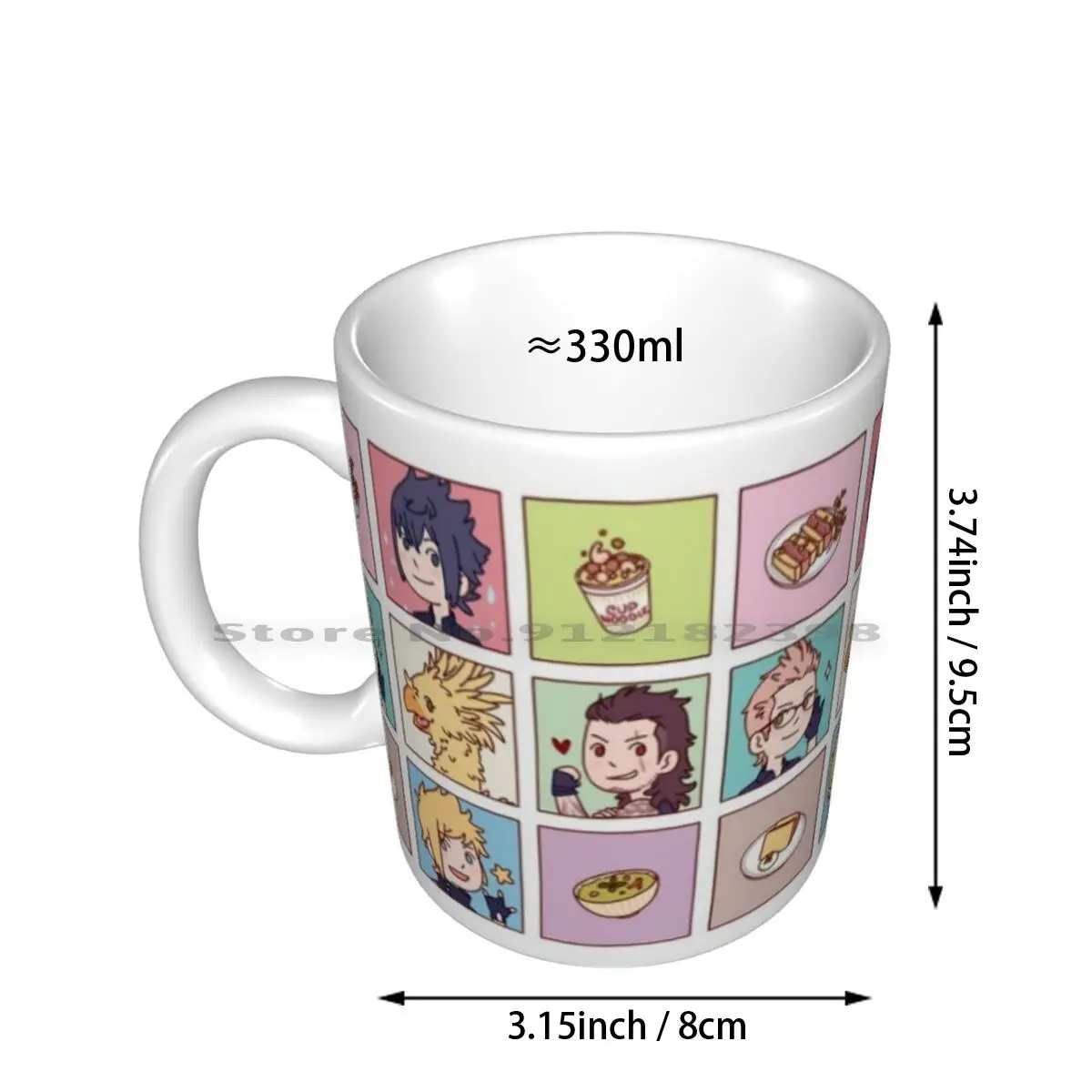 Chocobros Ceramic Mugs Coffee Cups Milk Tea Mug Ffxv Noctis Ignis Gladio Prompto Chocobo Creative Trending Vintage Gift Bottle