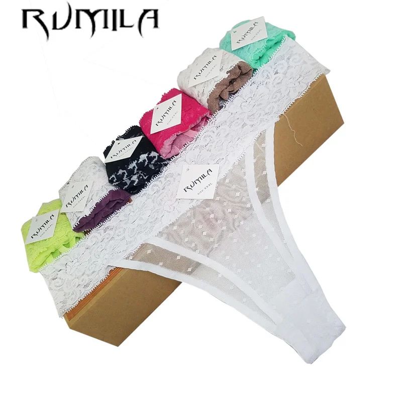 

XL-4XL 8color lace Cotton Women bikini Sexy Thong G-string Underwear Panties Briefs Ladies T-back intimatewear 12pcs 1706 mote