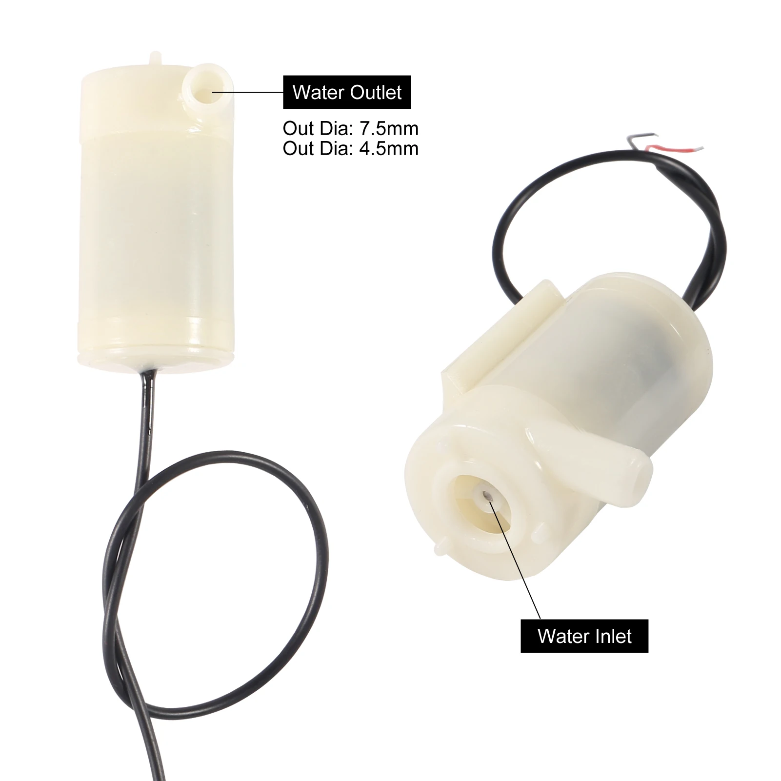 4pcs Capacitive Soil Moisture Sensor 4Channel 5V Relay Module and 4pcs Water Pump + 4M Vinyl Tubing for  Moisture Detecti