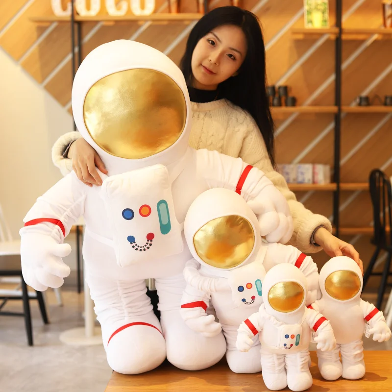 1pc 33/60CM Cute Stuffed Soft Astronaut Plush Toys Real Life Cosmonaut Spaceship Pillow Creative Dolls for Children Boys Gifts