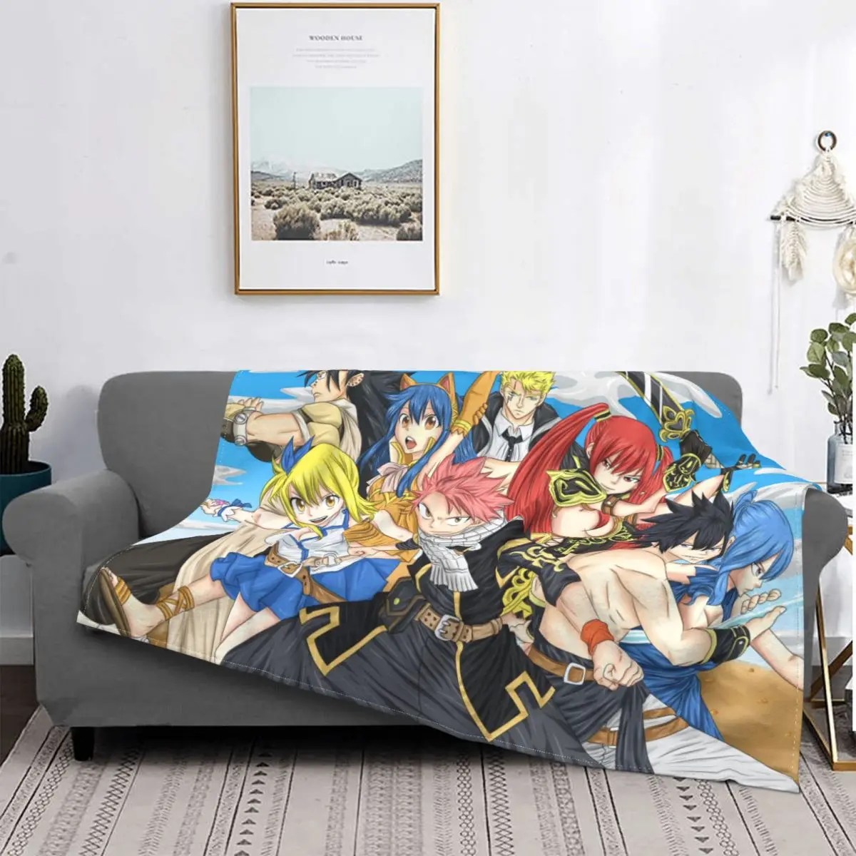 

Fairy Tail Blankets Fleece Decoration Ultra-Soft Throw Blankets for Bedding Bedroom Plush Thin Quilt