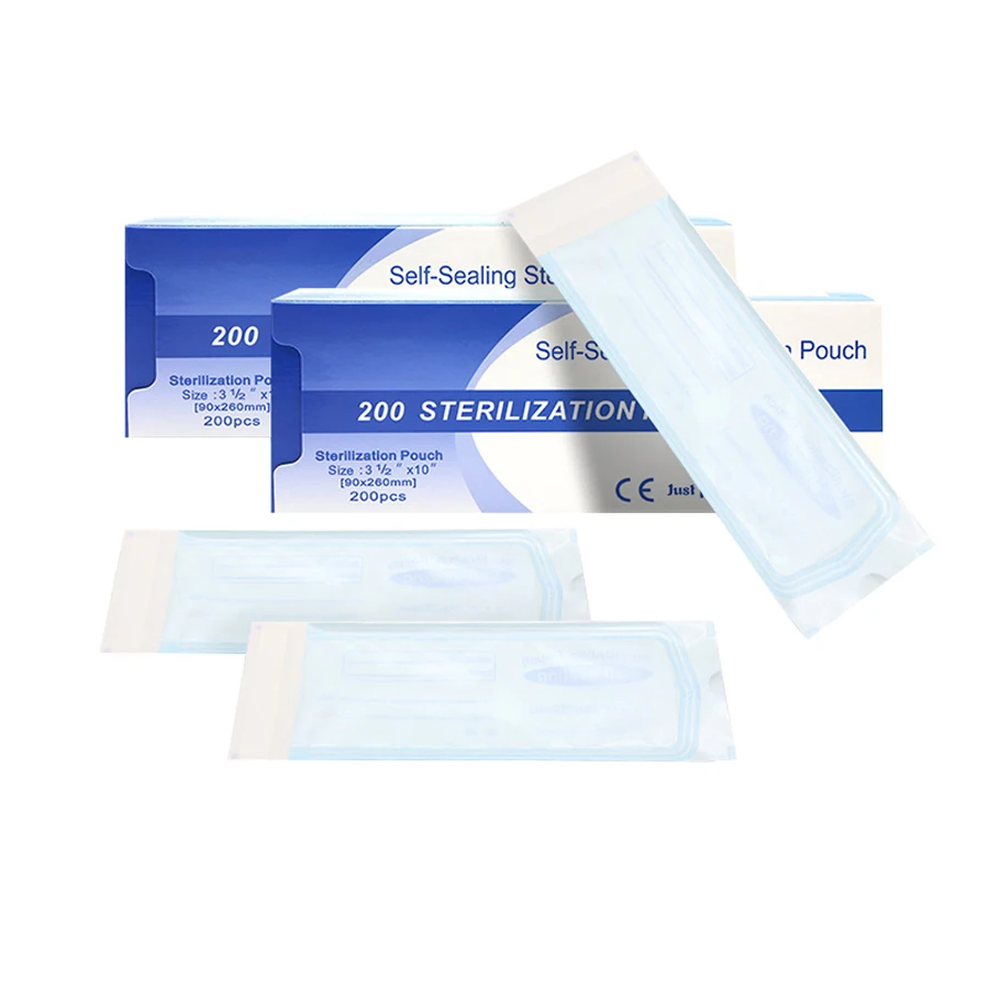 200PCS DENTAL SELF SEAL STERILIZATION POUCHES Sterilization Bag No Need Sealer 7 Sizes