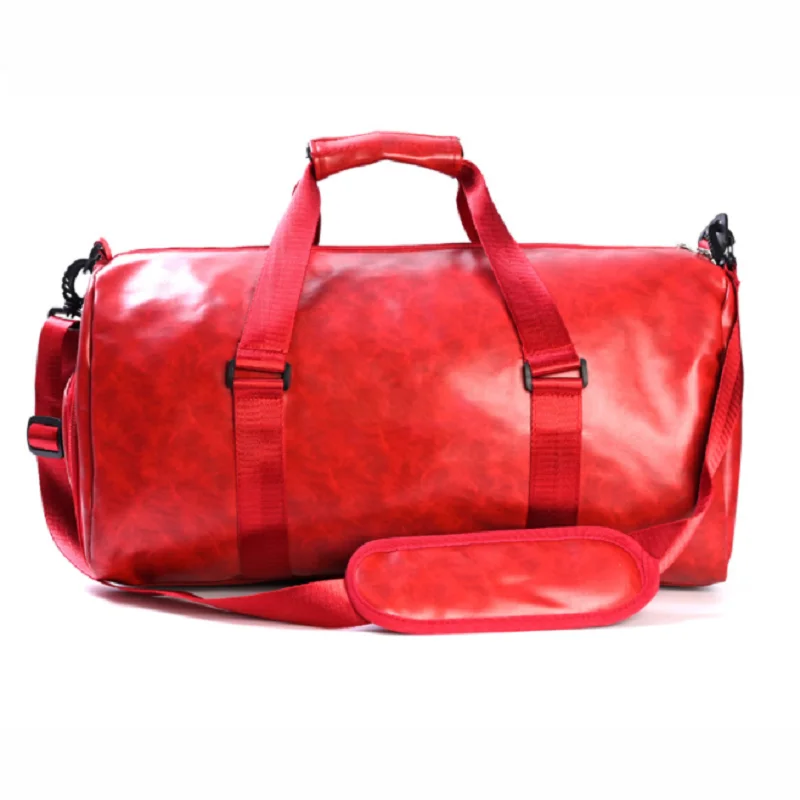 PU Leather Travel Bag Shoe Bag Large Capacity Messenger Sports Handbag Fitness Bag Fitness Yoga Soft Back