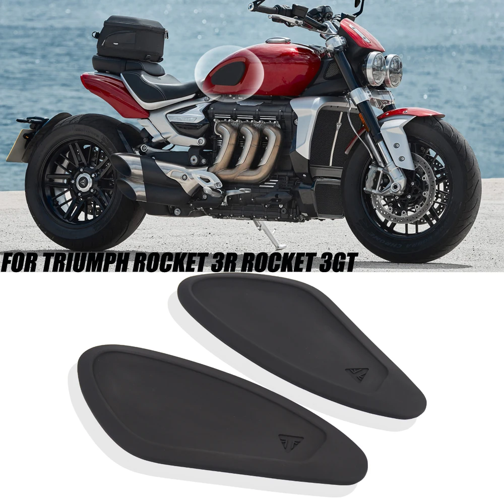 Motorcycle Fuel Gas Tank Traction Side Pad Fuel Gas Knee Protector For  Rocket 3R Rocket 3GT Fuel Tank Rubber Sticker
