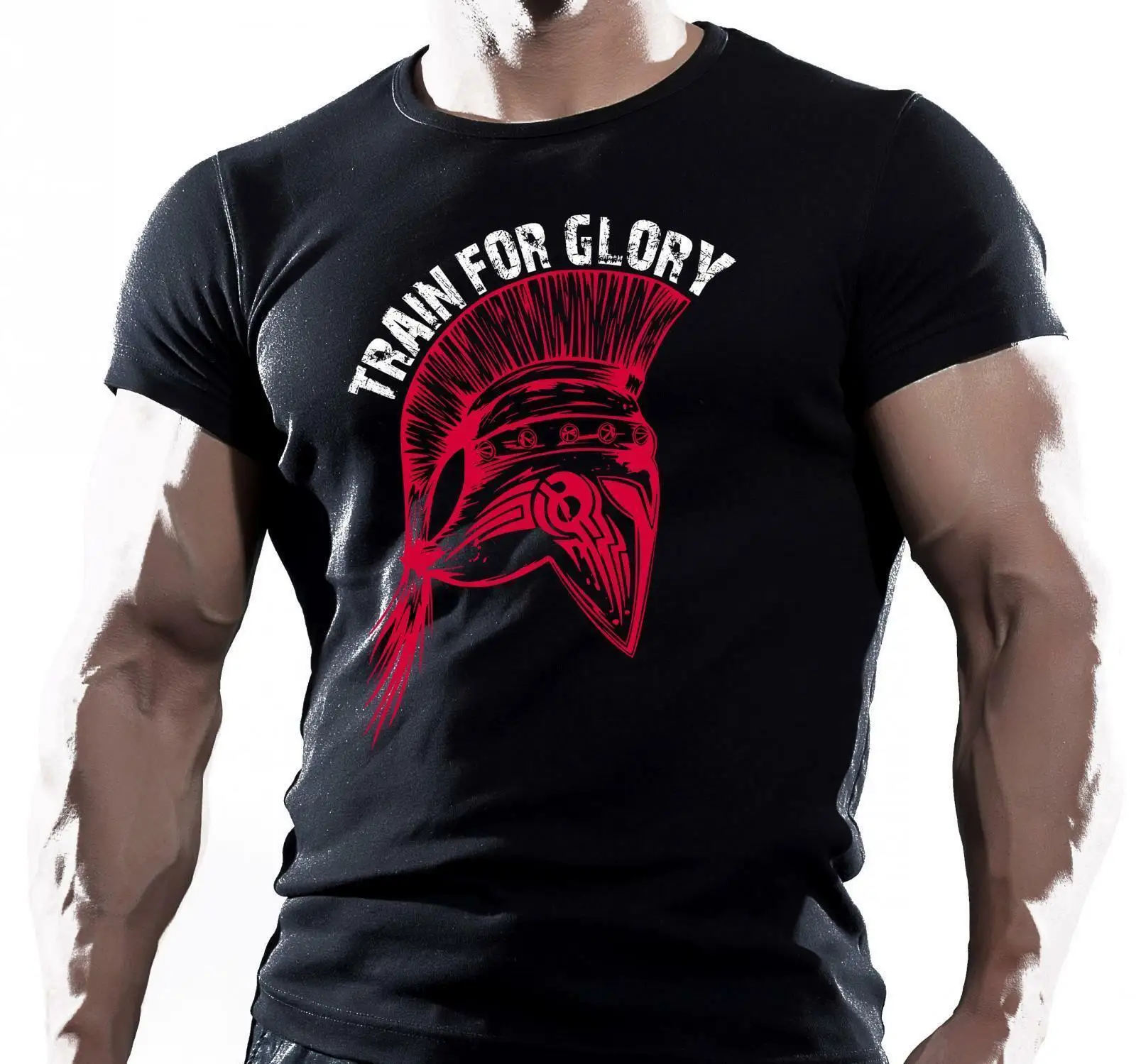 Train for Glory. Spartan MMA Training GYM Bodybuilding Workout T-Shirt. Summer Cotton O-Neck Short Sleeve Mens T Shirt New S-3XL