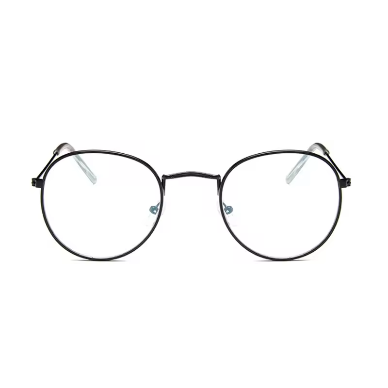 Vintage Round Glasses Clear Lens Fashion Gold Round Metal Frame Glasses Optical Men Women Eyeglass Frame Fake Glasses image_3